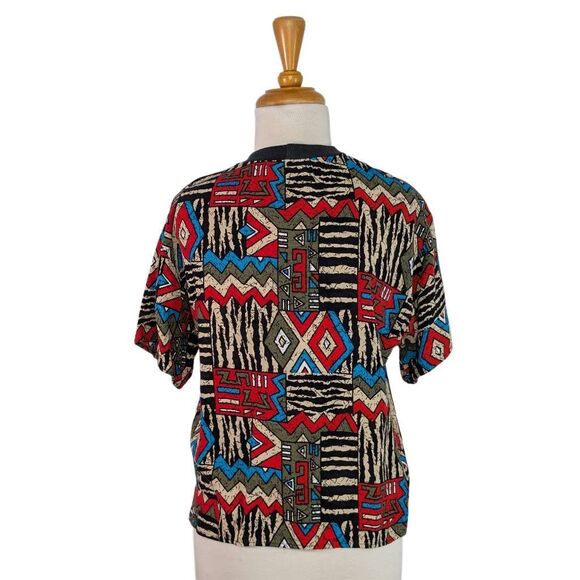 C. H. Sport M T-Shirt 90s Vintage Urban African Funky Boxy Art to Wear Cosby - Picture 4 of 8